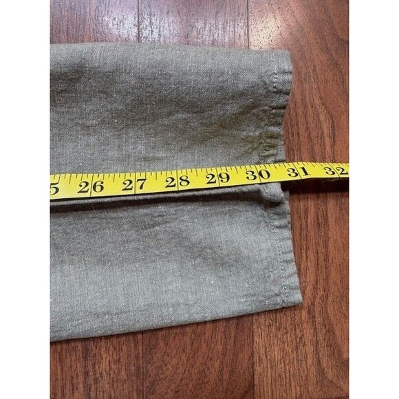 Private Member PM Brand Linen Blend Pants‎ XL Green Drawstring Style 82142 - Picture 11 of 12